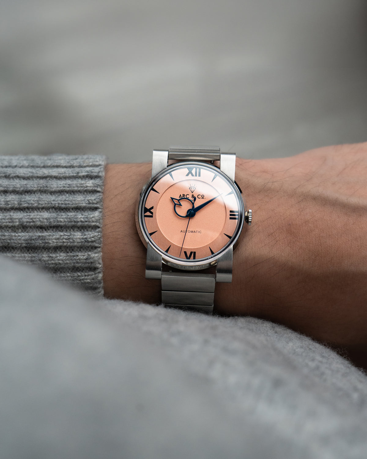 TYPE ART-DECO wristwatch worn on wrist